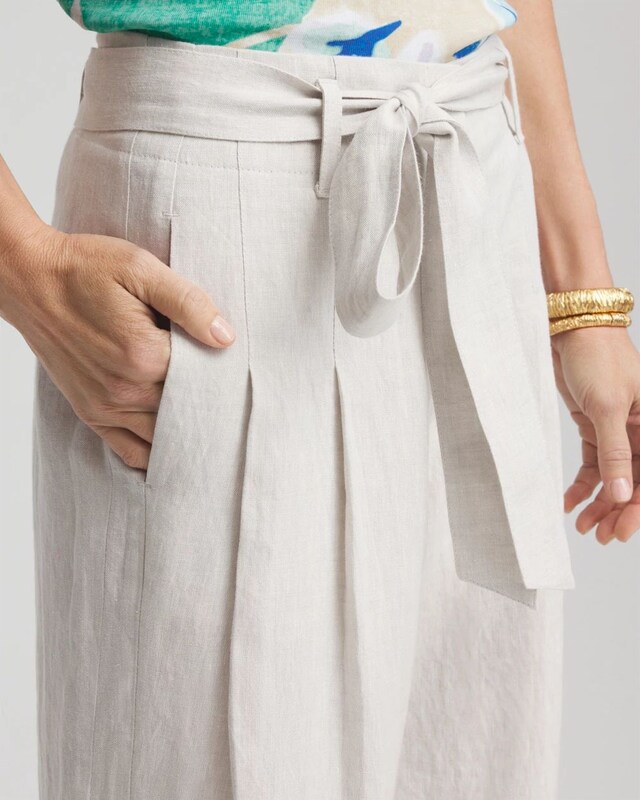 Hollywood Waist Belted Linen Pants - image 4